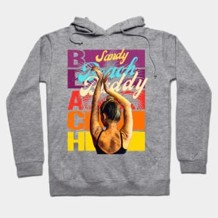 Sandy Beach Buddy (girl raised arms) Hoodie